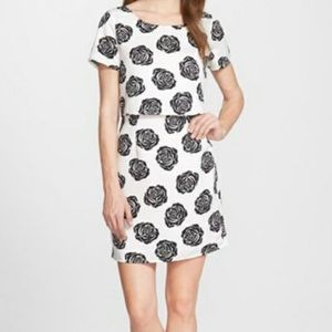 Cooper & Ella Rose Print White dress